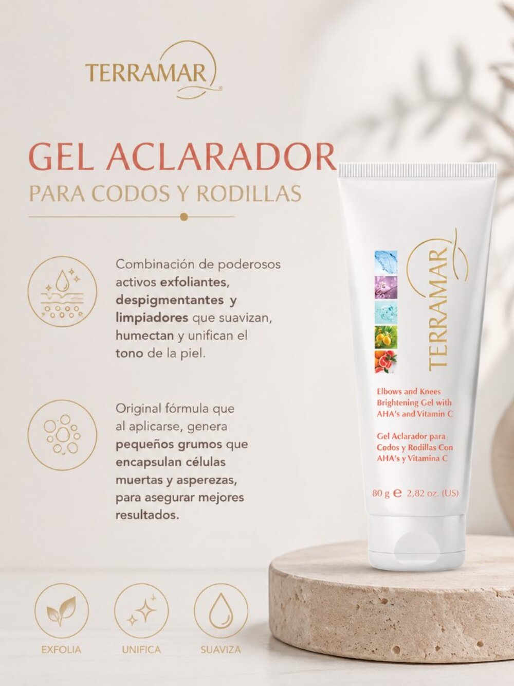 Gel Aclarador para Codos y Rodillas/Elbows and Knees Brightening Gel